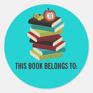 DIESES BUCH GEHÖRT ZU Stickern Runder Aufkleber