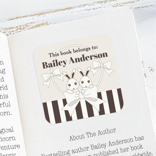 Dieses Buch gehört zum Niedlichen Buchzeichen der Quadratischer Aufkleber