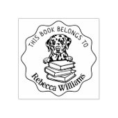 Dieses Buch gehört zum Niedlichen Dalmatiner Gummistempel (Prägung)
