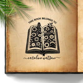 Dieses Buch gehört zur Briefmarke des Blumenbuchs  Gummistempel