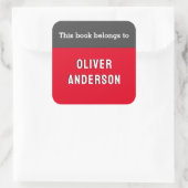 Dieses Buch gehört zur modernen Blockfarbe Quadratischer Aufkleber (Tasche)