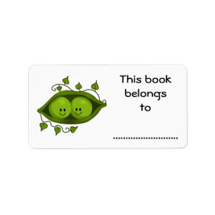 Dieses Buch gehört, Zwei Erbsen in einer Hülse Adressaufkleber