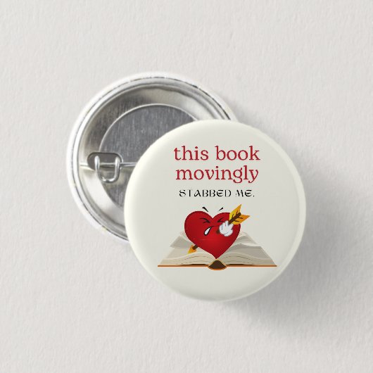Dieses Buch hat mich bewegend gesteinigt Button (Vorne & Hinten)