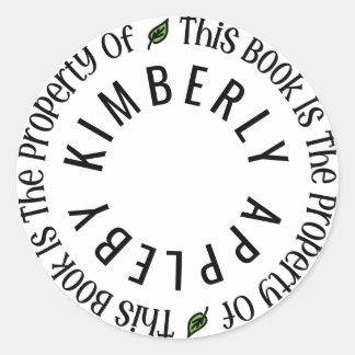 "Dieses Buch ist das Eigentum von" Aufkleber Vorla