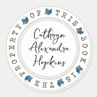 "Dieses Buch ist Eigentum"-Aufklebervorlage Runder Aufkleber