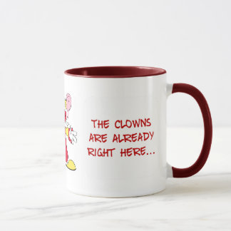 Dieses Büro ist von den Zirkus-Clowns voll Tasse