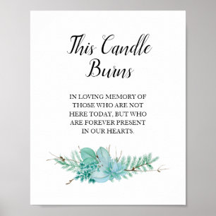 Dieses Candle Burns Greenerity-Hochzeitsszenario Poster