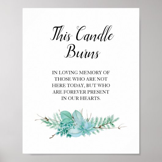 Dieses Candle Burns Greenerity-Hochzeitsszenario Poster (Vorne)