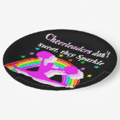 DIESES CHEERLEADER-GLITZERN DESIGN PAPPTELLER (Schrägansicht)