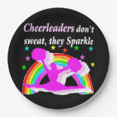 DIESES CHEERLEADER-GLITZERN DESIGN PAPPTELLER (Vorderseite)