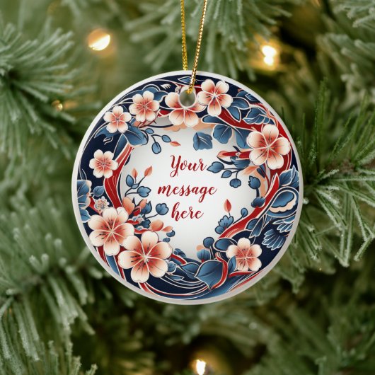 Dieses Chiyogami-Ornament anpassen Keramik Ornament (Baum)