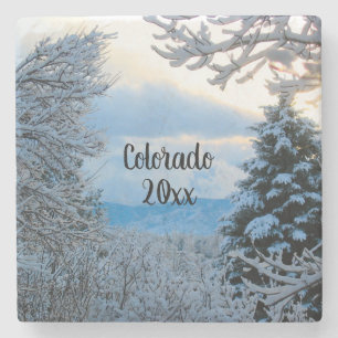 Dieses Colorado Snowflake Ornament personalisieren Steinuntersetzer