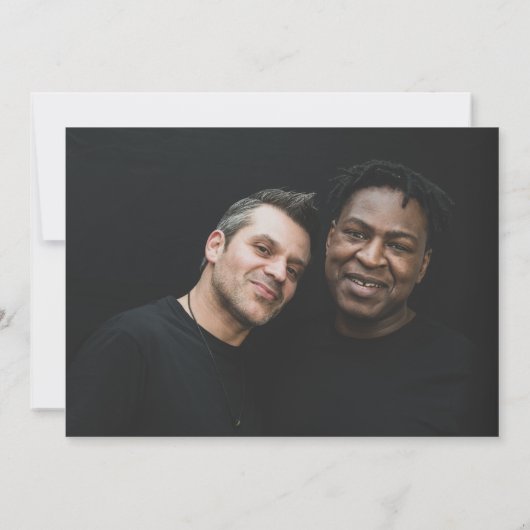 DIESES DATUM 2 Foto Hochzeit gerettet Save The Date (Rückseite)