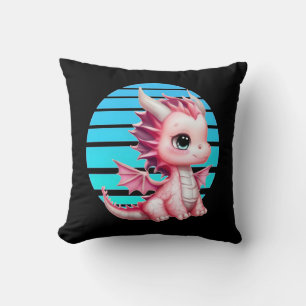 Dieses Design hat einen niedlichen rosa Drachen mi Kissen