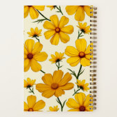 Dieses Design zeigt ein Bild von gelbem Kosmos flo Notizblock (Rückseite)