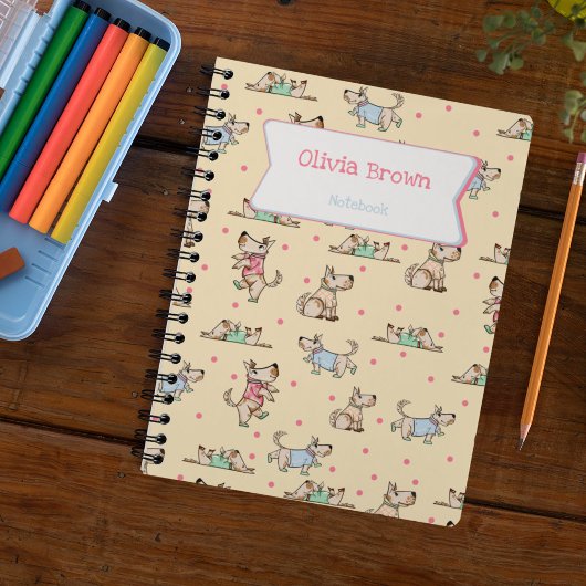 Dieses Dog Life Linken Notebook mit Namen Notizblock