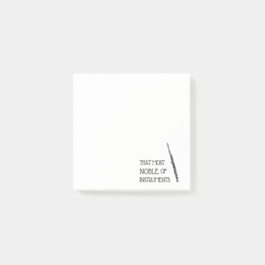 Dieses edelste der Instrumente - Flöten-Post-It Post-it Klebezettel (Vorderseite)