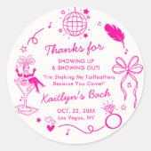 Dieses Eheweib ist ein Showgirl-Junggesellinnenabs Runder Aufkleber (Vorderseite)