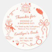 Dieses Eheweib ist ein Showgirl-Junggesellinnenabs Runder Aufkleber (Vorderseite)