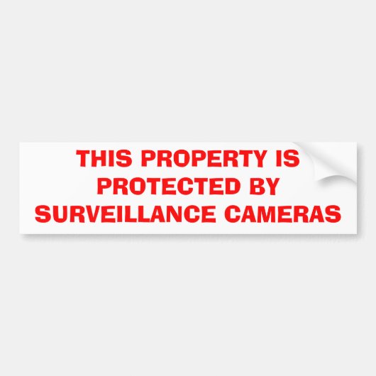 DIESES EIGENTUM WIRD DURCH ÜBERWACHUNGSKAMERAS AUTOAUFKLEBER (Vorne)