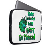 Dieses Einhorn wird nicht zum Schweigen gebracht Laptopschutzhülle (Vorne Rechts)