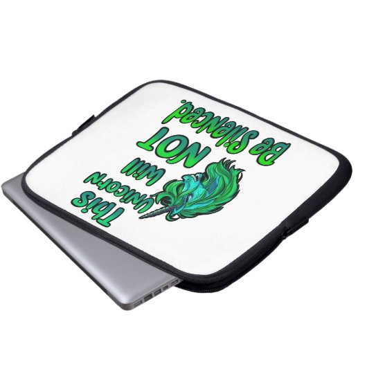 Dieses Einhorn wird nicht zum Schweigen gebracht Laptopschutzhülle (Vorne Knopf)