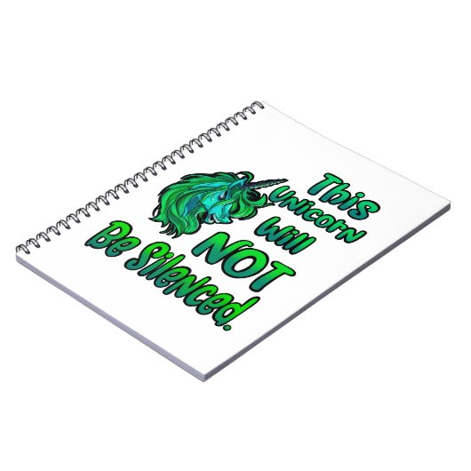 Dieses Einhorn wird nicht zum Schweigen gebracht Notizblock (Linke Seite)