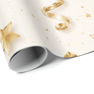 Dieses elegante Champagner-Konfetti-Design passt z Geschenkpapier