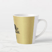 Dieses elegante Muster Gold Black Monogram Milchtasse (Rechts)