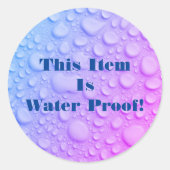 Dieses Element ist das Foto "Water Proof DIY Text" Runder Aufkleber (Vorderseite)