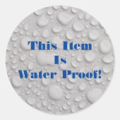 Dieses Element ist wasserproof, DIY Text & Foto Runder Aufkleber (Vorderseite)