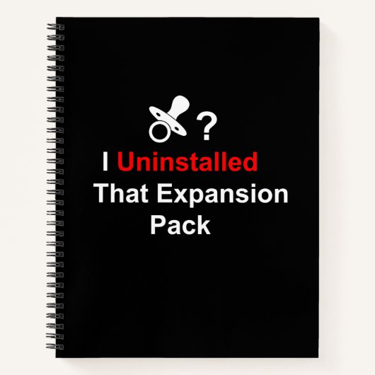 Dieses Expansionspaket deinstalliert Notizblock (Vorderseite)