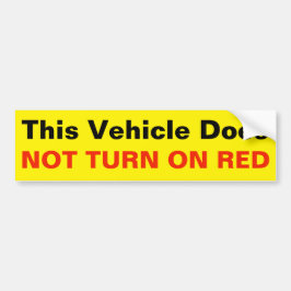 Dieses Fahrzeug schaltet nicht ROTEN Aufkleber ein Autoaufkleber