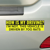 Dieses Fahrzeug wird mit 500 Ratten gefahren Autoaufkleber (Auf Auto)
