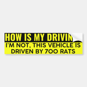 Dieses Fahrzeug wird mit 500 Ratten gefahren Autoaufkleber