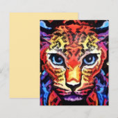 Dieses farbenfrohe Leopard-Look-Papierblatt (Vorne/Hinten)