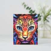 Dieses farbenfrohe Leopard-Look-Papierblatt (Stehend Vorderseite)