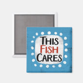 Dieses Fisch kariert Kühlschrank Magnet (Vorderseite/Rückseite)