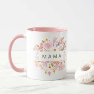 Dieses florale Mama-Design zeigt elegante botanisc Tasse