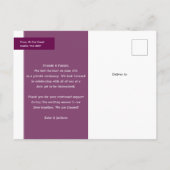 Dieses Foto der Entfaltung Ankündigungspostkarte (Rückseite)