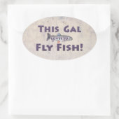 Dieses Gal Lieben zum Fischen! Foreut Fishing Ovaler Aufkleber (Tasche)