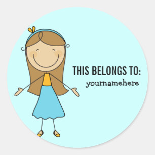 DIESES GEHÖRT Aufkleber für ein Mädchen