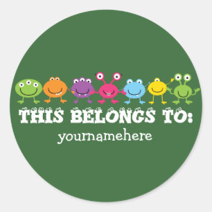 DIESES GEHÖRT Cutesy alien-Aufklebern Runder Aufkleber