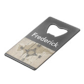 Dieses gehört zu mir, während ich reise - kreditkarten flaschenöffner (Rückseite Schrägansicht)