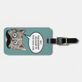 'Dieses Gepäck gehört zu' Katze Gepäckanhänger (Vorderseite horizontal)