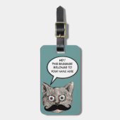 'Dieses Gepäck gehört zu' Katze Gepäckanhänger (Vorderseite vertikal)