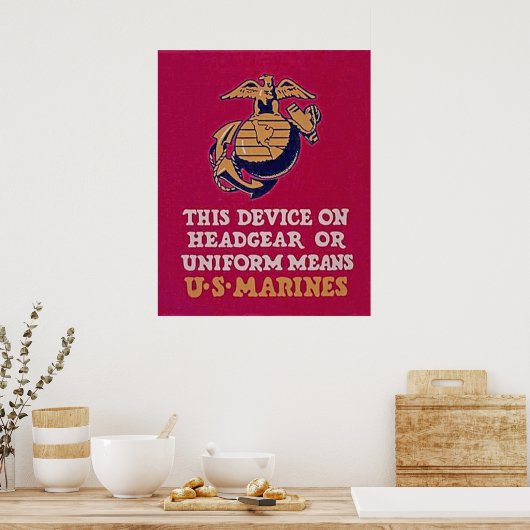 Dieses Gerät bedeutet U.S. Marines Poster (Küche)
