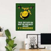 Dieses Gerät bedeutet US-Marines Poster (Heimbüro)