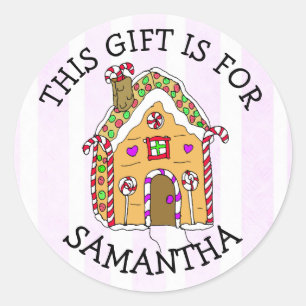 Dieses Geschenk ist für (addieren Sie Namen), Runder Aufkleber