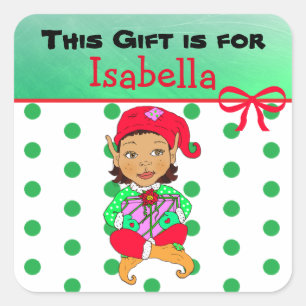 Dieses Geschenk ist für eine Personalisierte Gesch Quadratischer Aufkleber